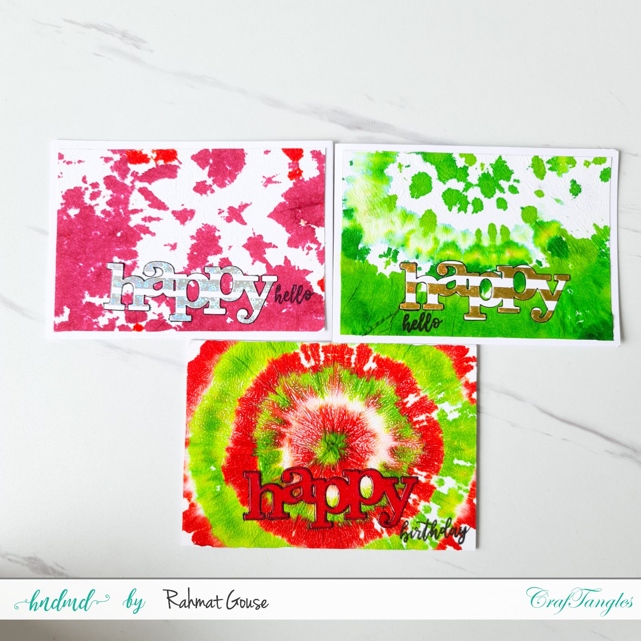 tie-dye cards