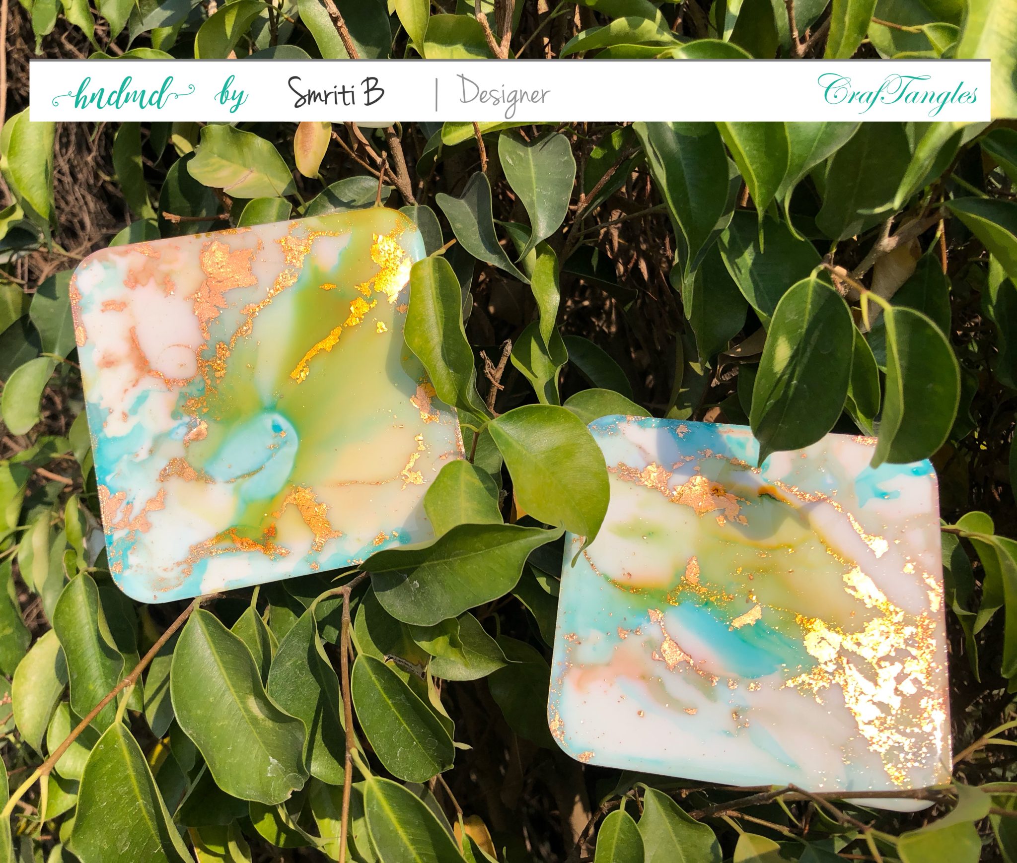 Super Gilding alcohol ink coasters 1.0 2