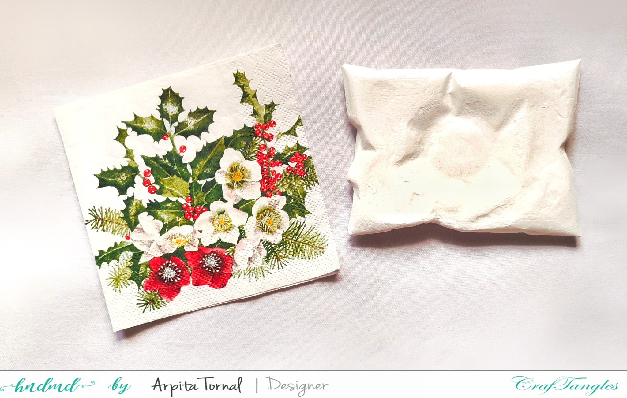 Beautiful Decoupage Pillow Candle Holder 2 decoupage