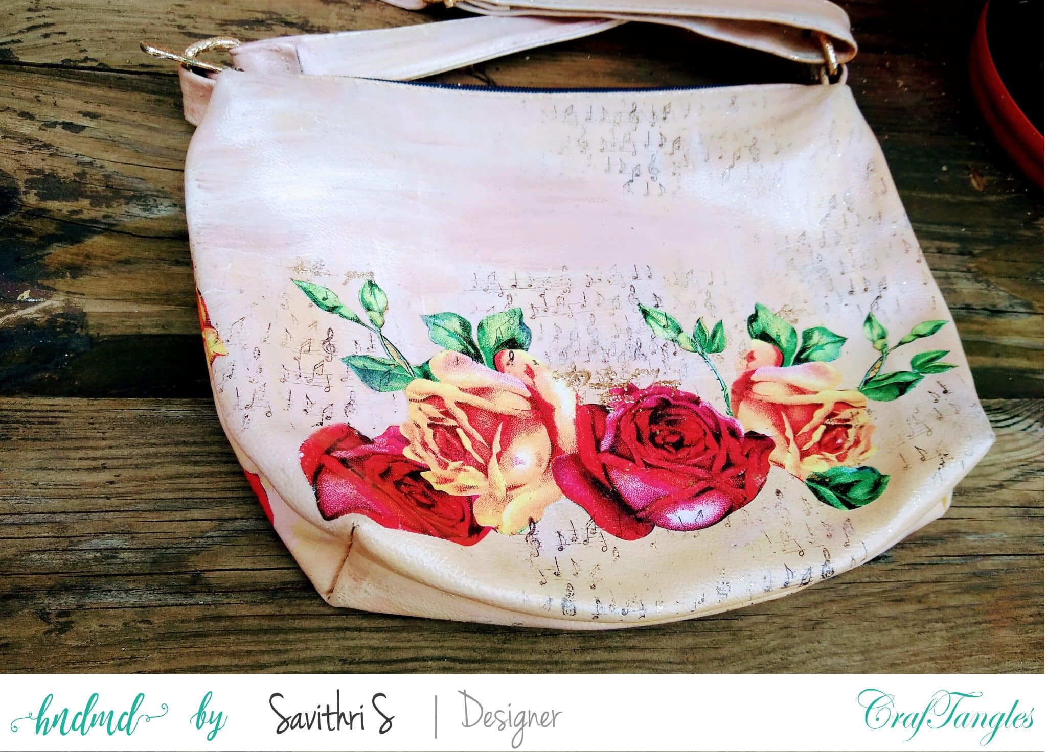 Luxury Designer Gilded Decoupage Bag 2