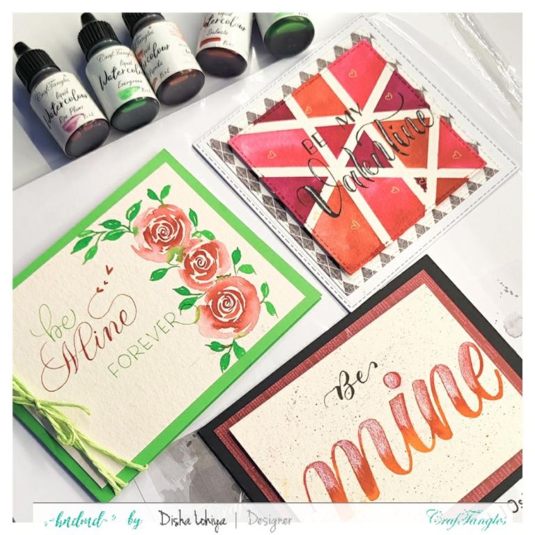 Handlettered Cards -Valentine's Day Special 5 cards