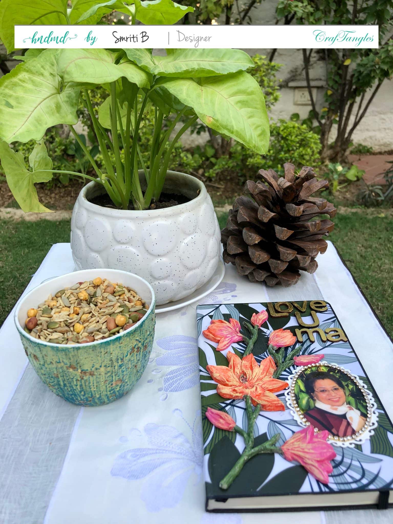 Amazing Floral Decoupage Diary For Mom 1
