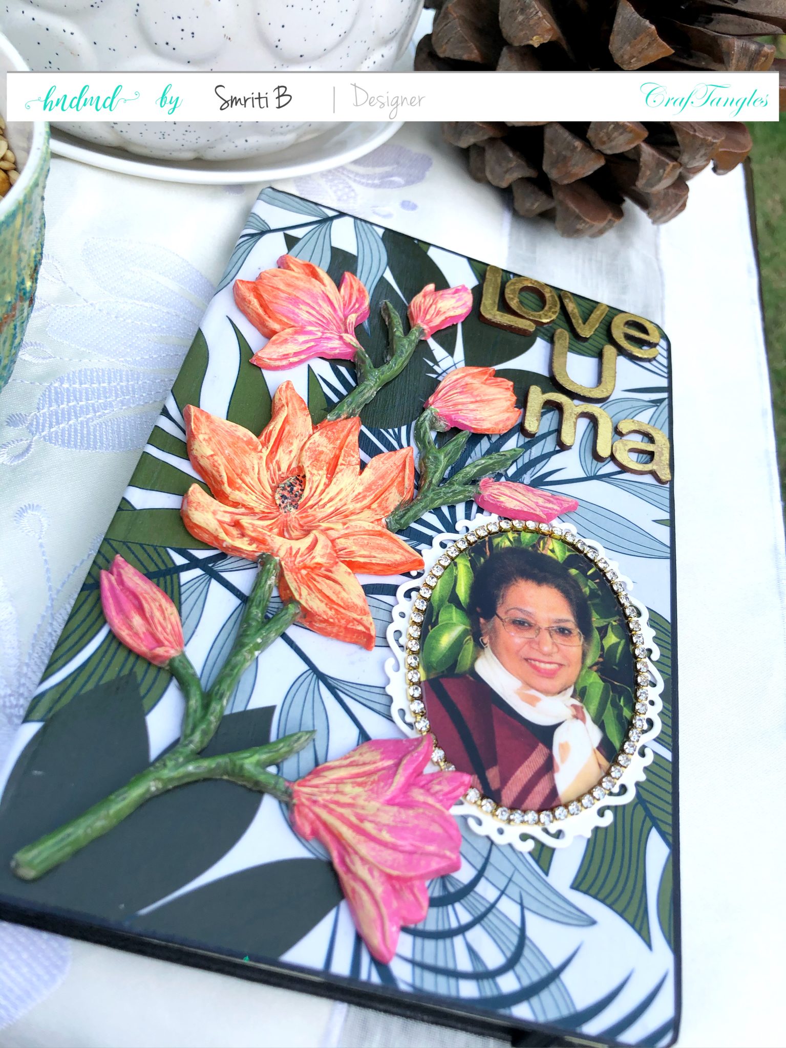 Amazing Floral Decoupage Diary For Mom 2