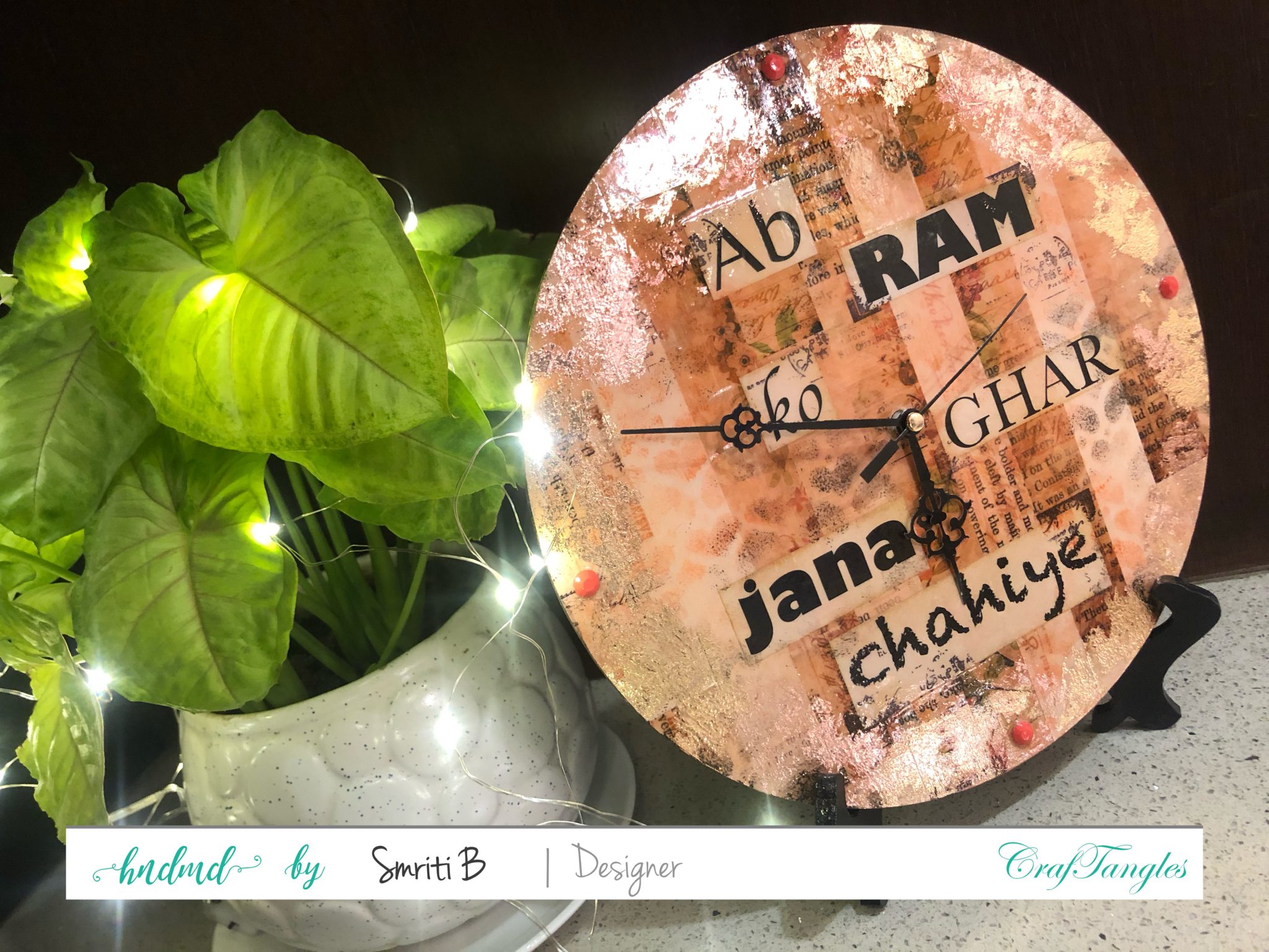 decoupage clock
