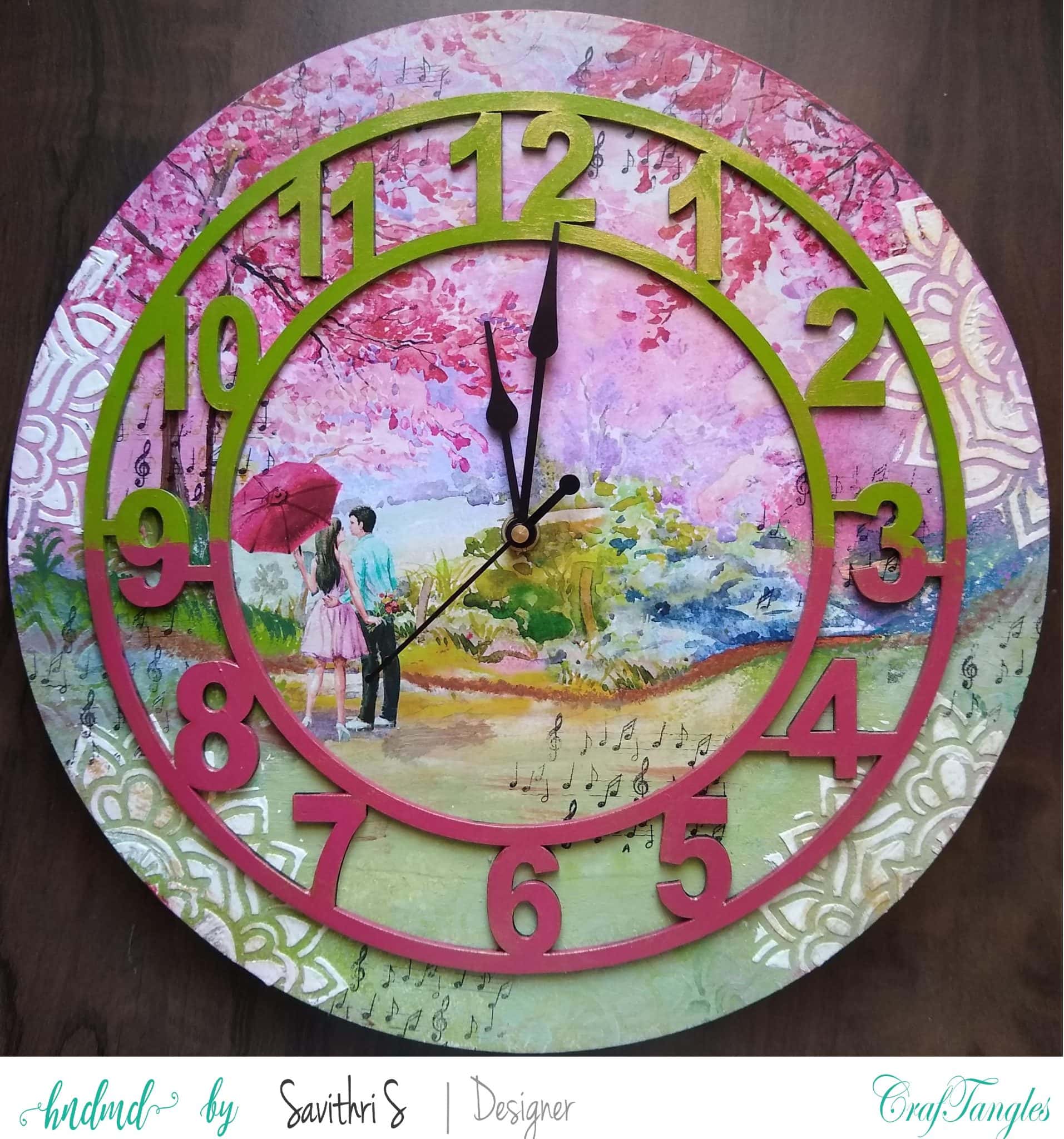 Romantic and Dreamy Decoupage Clock 2 Romantic and Dreamy Decoupage Clock 1