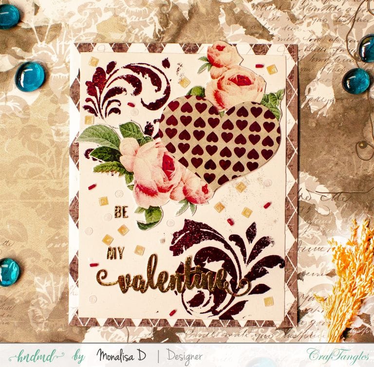 Mixed Media Card for Valentine’s Day 2