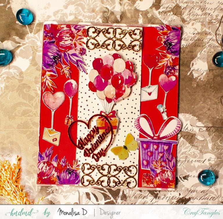 Mixed Media Card for Valentine’s Day 3