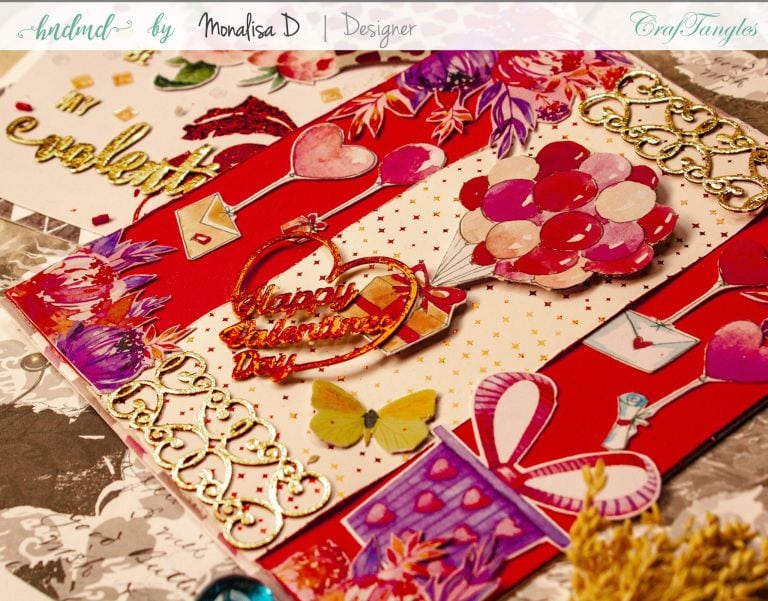 Mixed Media Card for Valentine’s Day 4