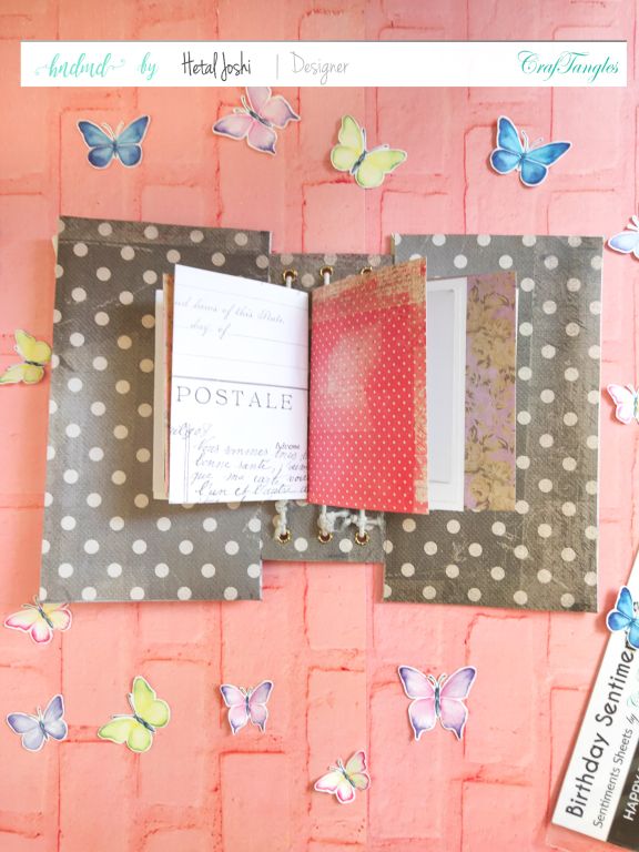DIY Mini Album cum Journal Using eyelets 5 DIY Mini Album cum Journal Using eyelets 5
