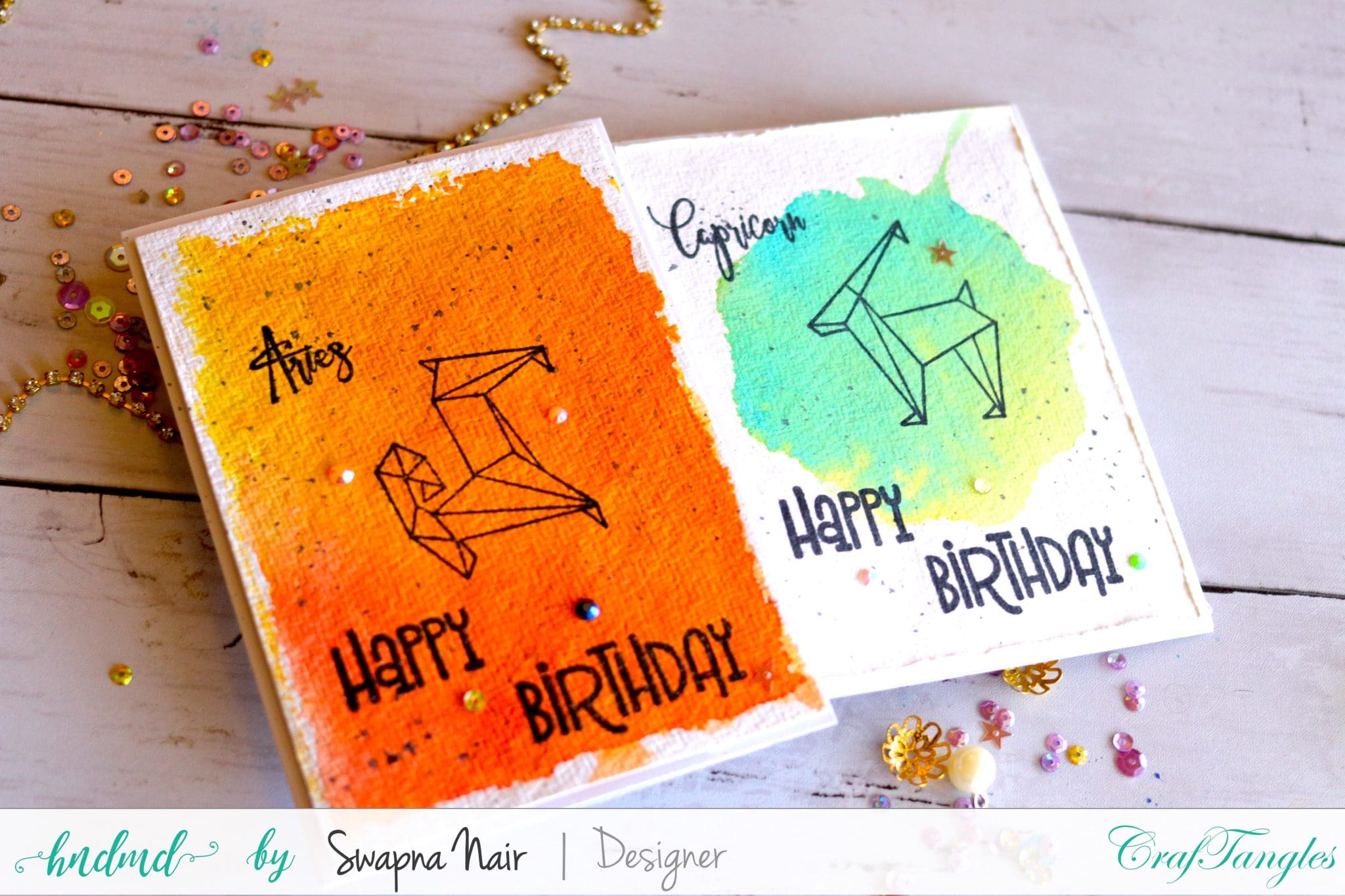 Simple Birthday Cards using Watercolor Paper 6 Simple Birthday Cards using Watercolor Paper 5