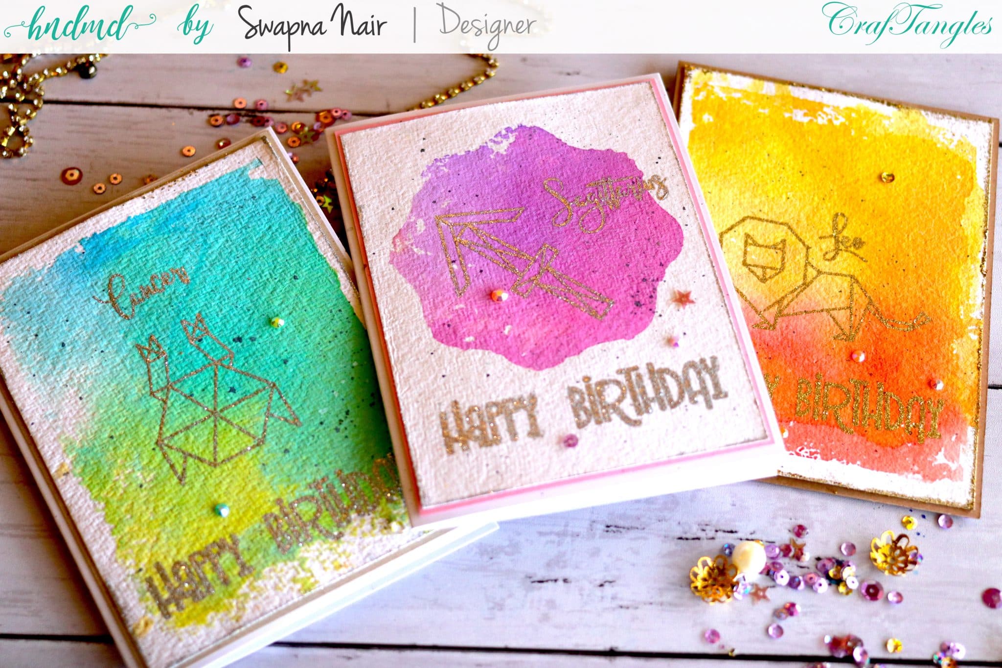 Simple Birthday Cards using Watercolor Paper 5 Simple Birthday Cards using Watercolor Paper 4