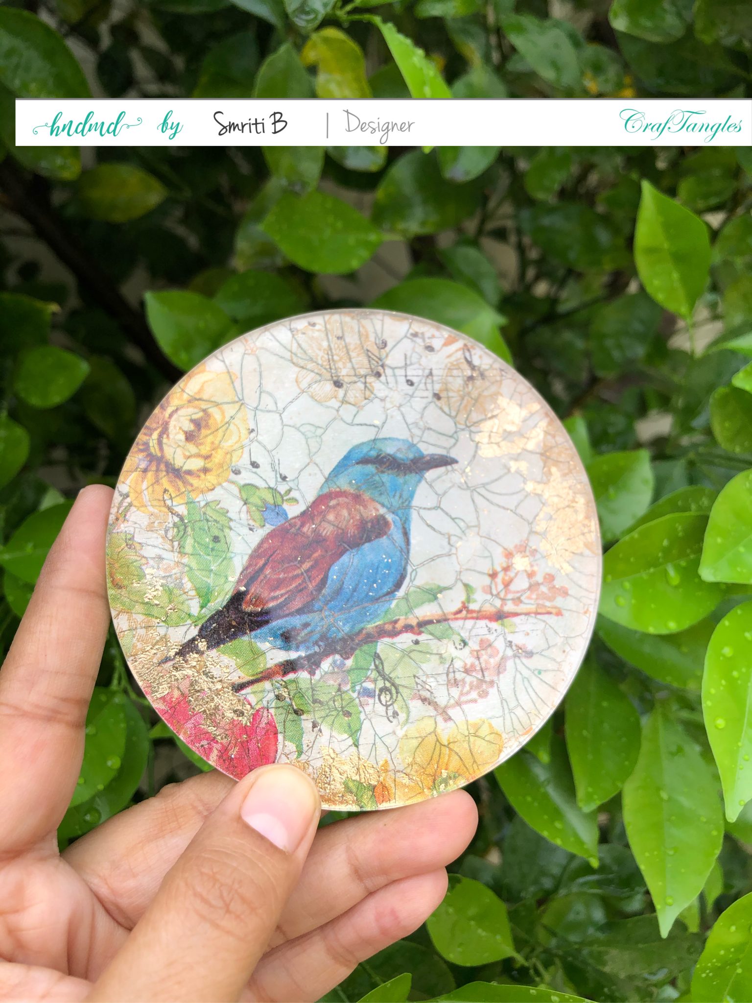 Vintage Coasters using Reverse Decoupage Technique 3 Vintage Coasters using Reverse Decoupage Technique 1