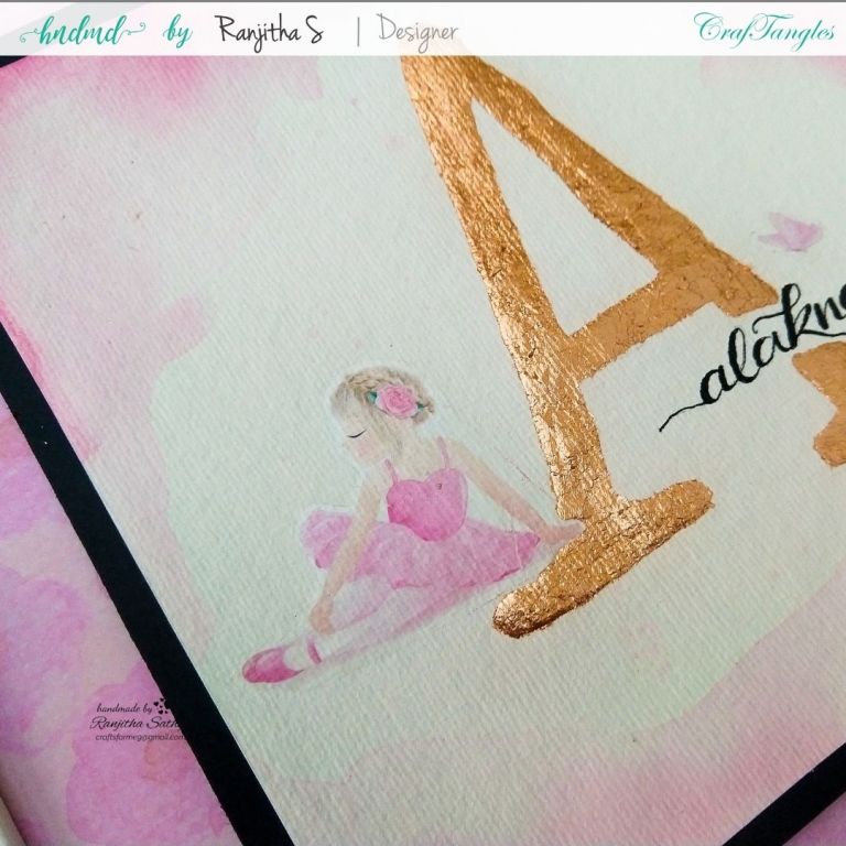 Monogram Frame using gilding flakes and transfer it sheets 3 Monogram Frame using gilding flakes and transfer it sheets 2