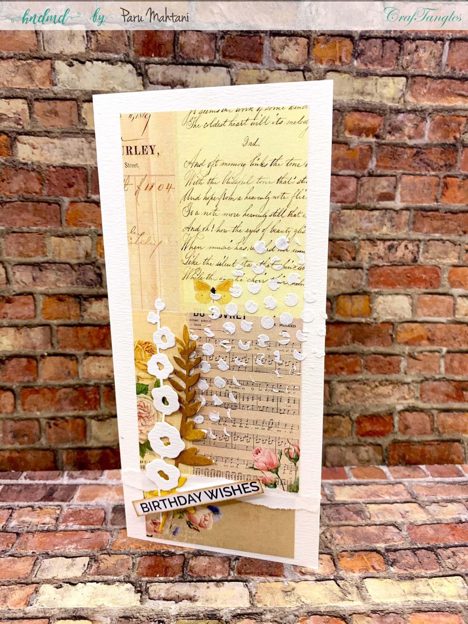 4 beautiful Shabby chic and vintage birthday cards 5