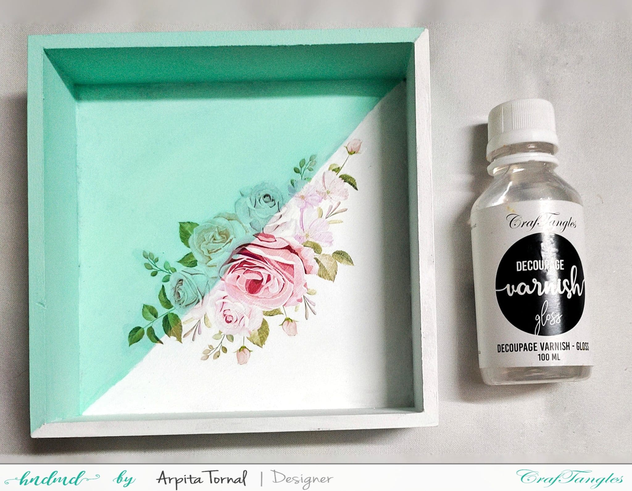 Decoupage Tray Using Floral Transfer It Sheet 6 Decoupage Tray Using Floral Transfer It Sheet 6