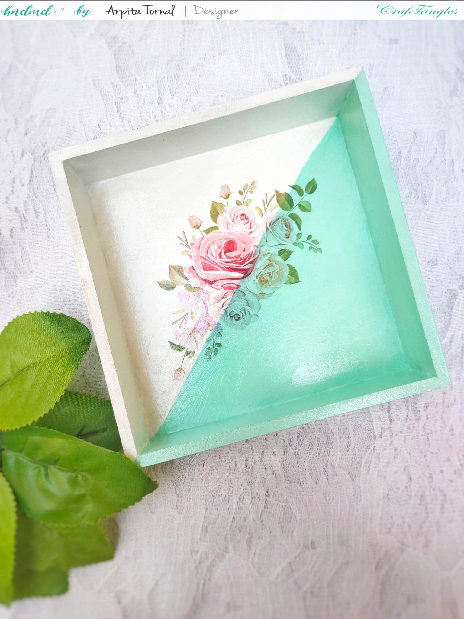 Decoupage Tray Using Floral Transfer It Sheet 7 Floral tray decoupage with transfer it sheets