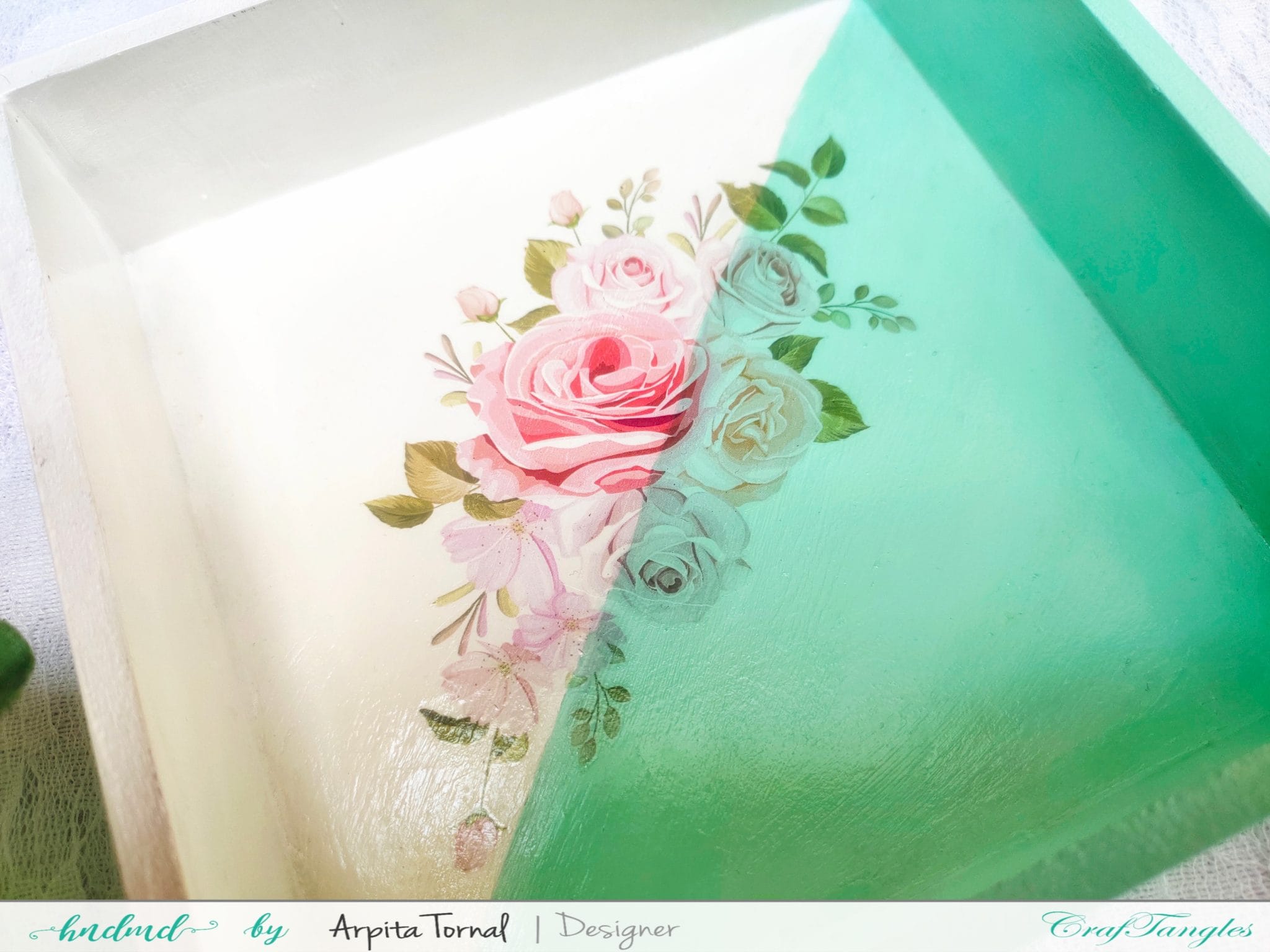 Decoupage Tray Using Floral Transfer It Sheet 9 Decoupage Tray Using Floral Transfer It Sheet 8