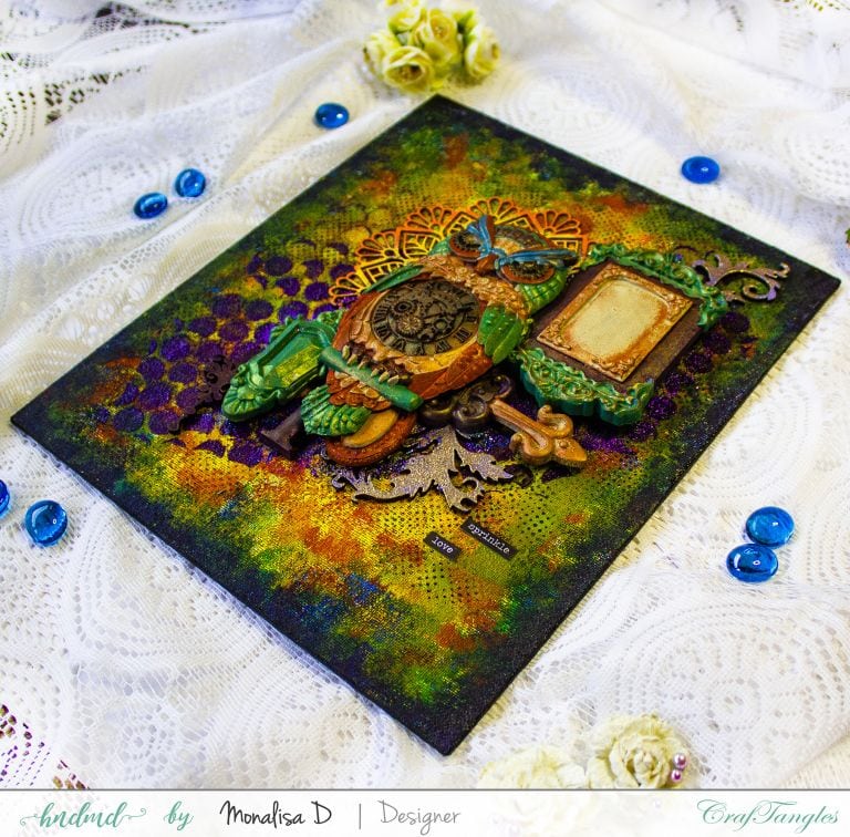 Vibrant Owl - Mixed Media Canvas 2