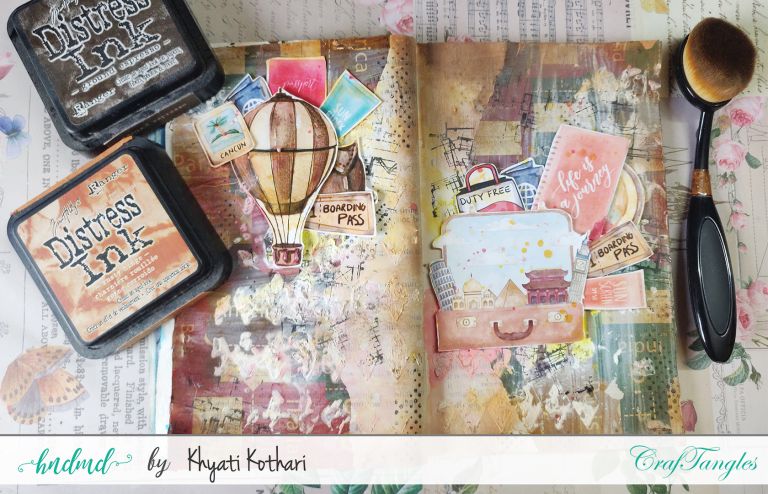 Easy mixed media art journal page 12 Easy mixed media art journal page 11