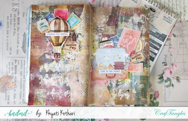 Easy mixed media art journal page 13 Easy mixed media art journal page 12