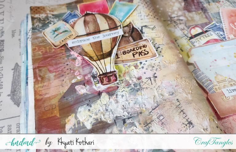 Easy mixed media art journal page 16 Easy mixed media art journal page 14