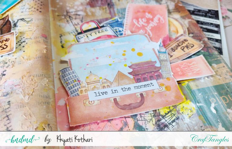 Easy mixed media art journal page 17 Easy mixed media art journal page 15