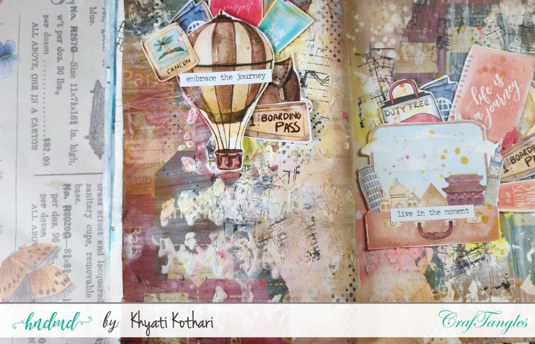 Easy mixed media art journal page 14 Easy mixed media art journal page 13