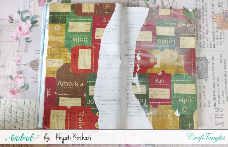 Easy mixed media art journal page 4 Easy mixed media art journal page 3