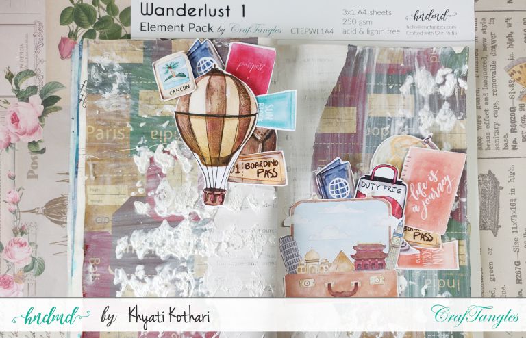 Easy mixed media art journal page 8 Easy mixed media art journal page 7