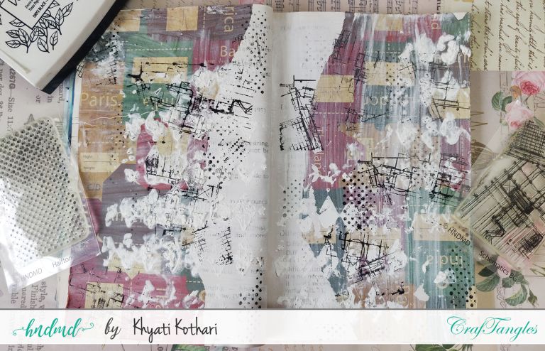 Easy mixed media art journal page 9 Easy mixed media art journal page 8