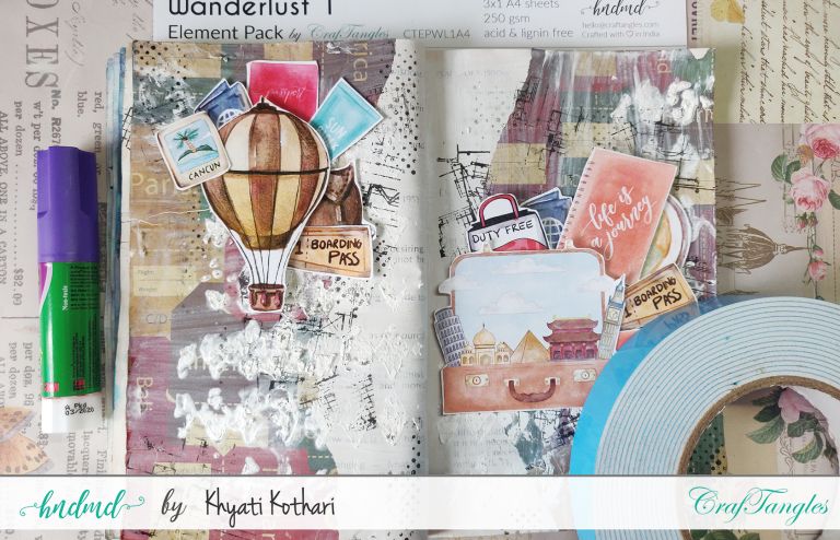 Easy mixed media art journal page 10 Easy mixed media art journal page 9