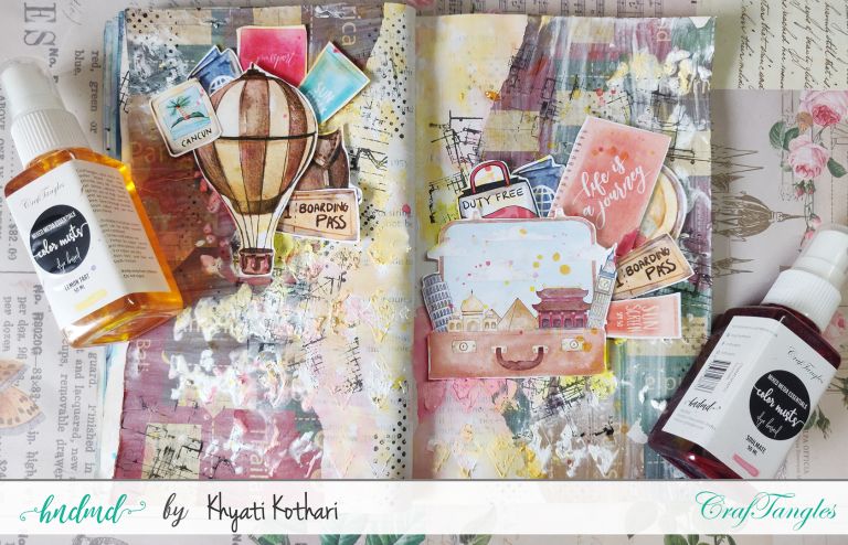 Easy mixed media art journal page 11 Easy mixed media art journal page 10