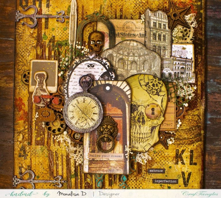 mixed media layout