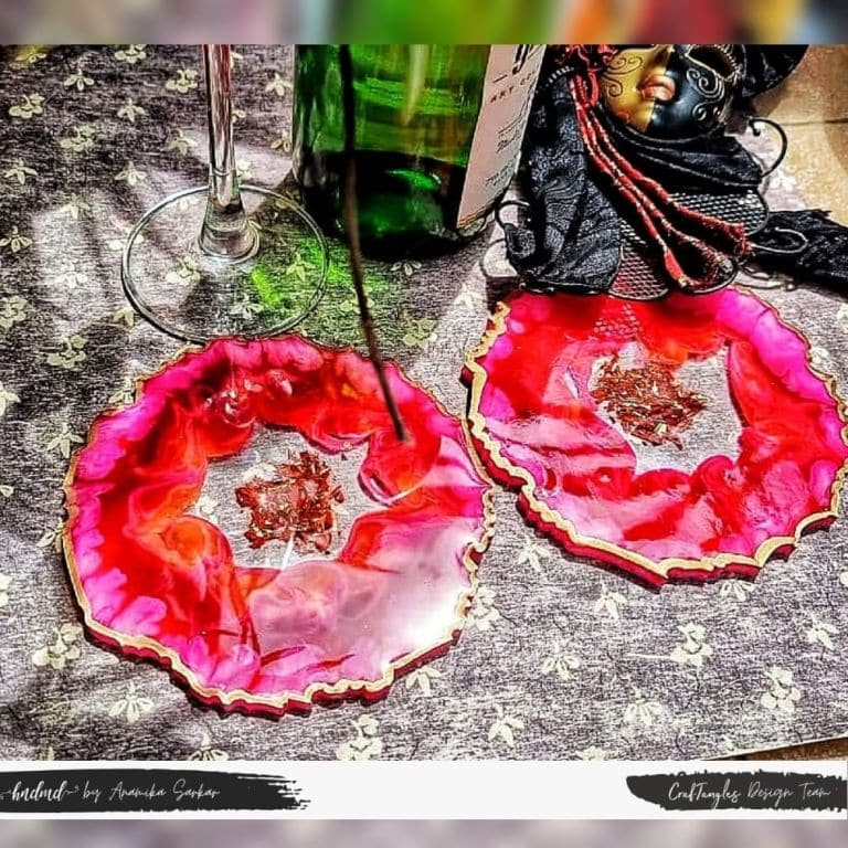 Beautiful Resin Alcohol Ink Coasters 2
