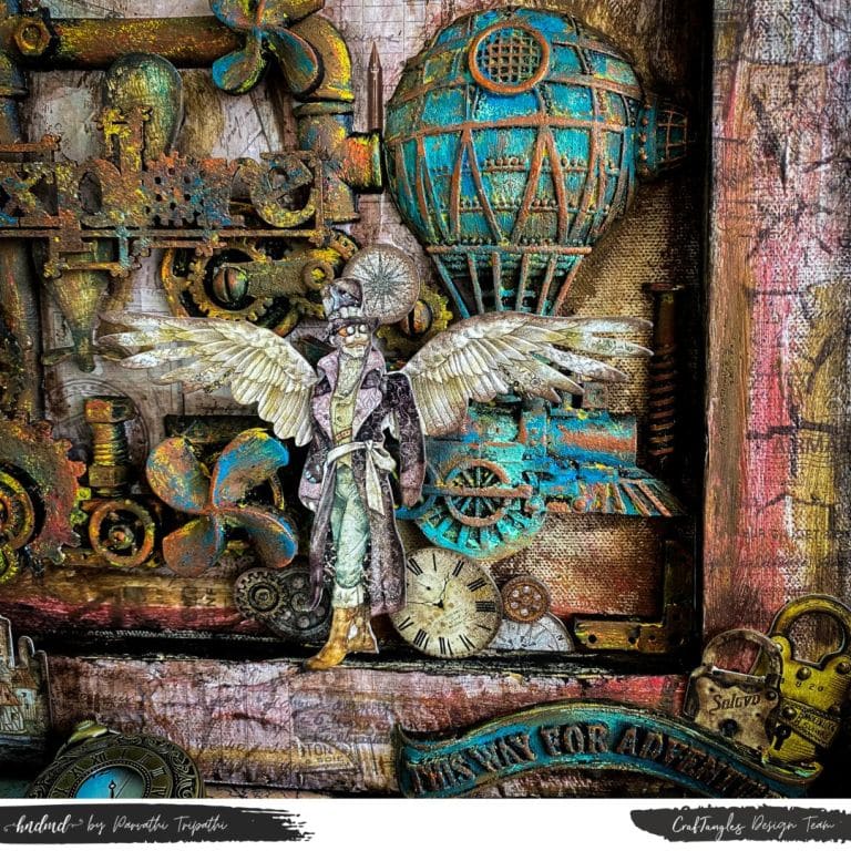 This way for Adventure - Rust and Patina effect Mixed Media Project 3 Rust and Patina