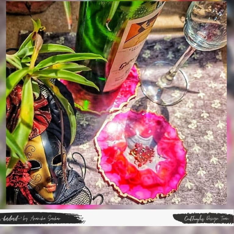 Resin alcohol ink coasters