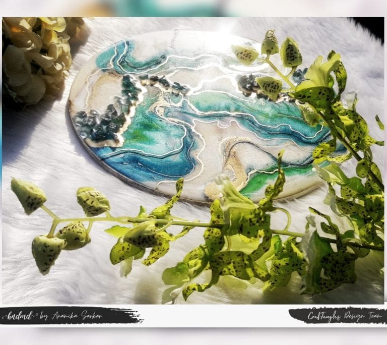 Beautiful Ribbon Pour Resin Wall Art 2