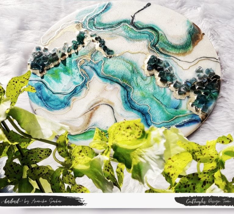 Beautiful Ribbon Pour Resin Wall Art 1