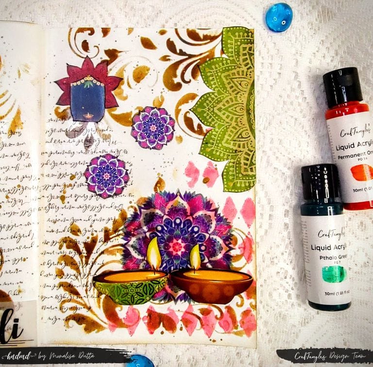 'Diwali Celebration' Mixed Media Journal Page 3 'Diwali Celebration' Mixed Media Journal Page 2