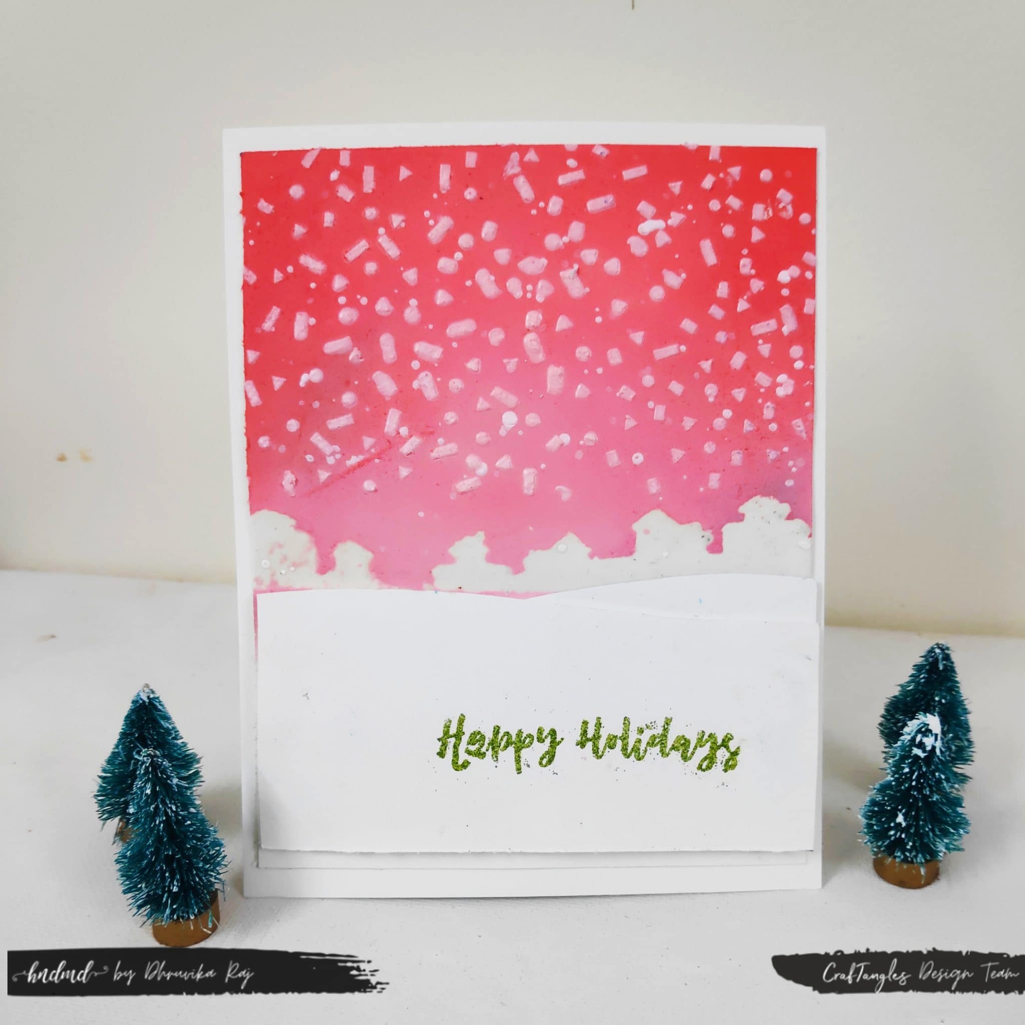 3 Beautiful Winter Holiday Cards With Just Stencils 3 3 Beautiful Winter Holiday Cards With Just Stencils 3