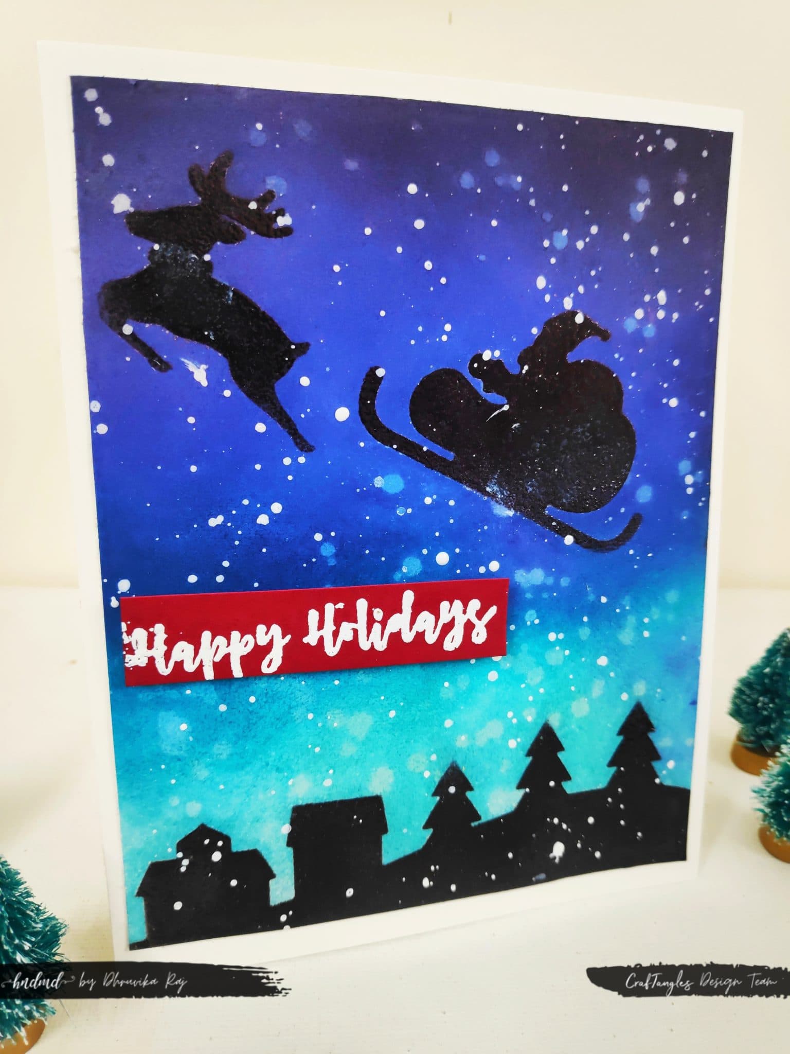 3 Beautiful Winter Holiday Cards With Just Stencils 8 3 Beautiful Winter Holiday Cards With Just Stencils 7