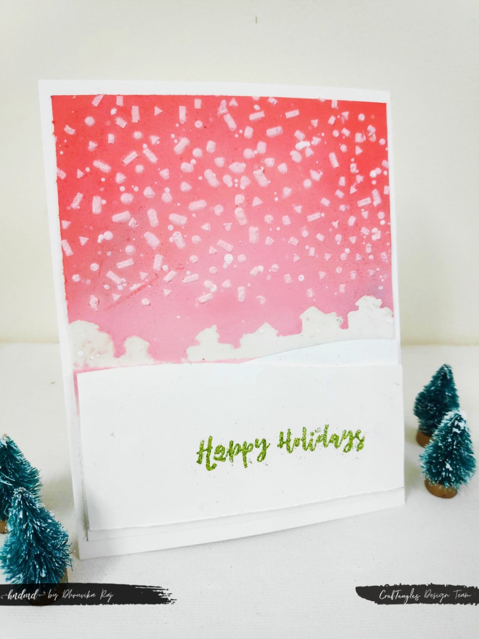 3 Beautiful Winter Holiday Cards With Just Stencils 4 3 Beautiful Winter Holiday Cards With Just Stencils 4