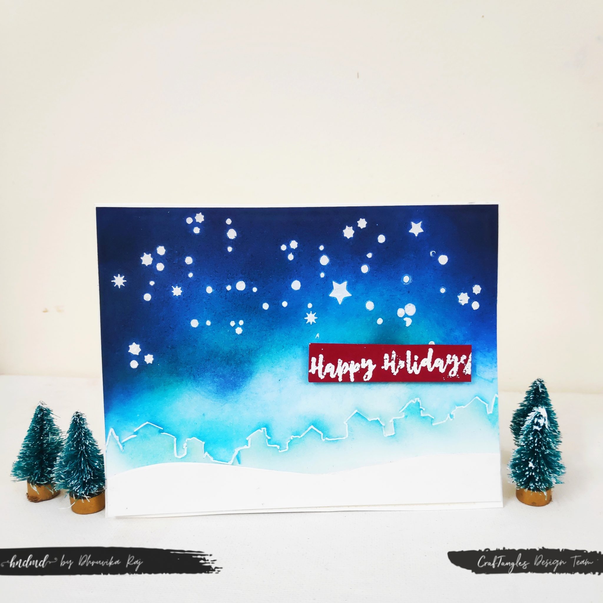 3 Beautiful Winter Holiday Cards With Just Stencils 5 3 Beautiful Winter Holiday Cards With Just Stencils 5