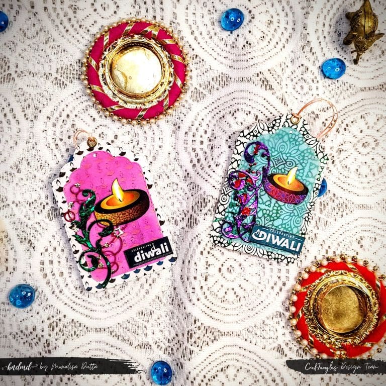 Beautiful Mixed Media 'Diwali Gift Tags' 2