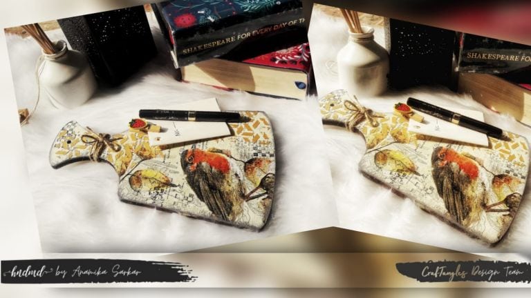 Beautiful Decoupage Note Paper Holder 3 Beautiful Decoupage Note Paper Holder 2