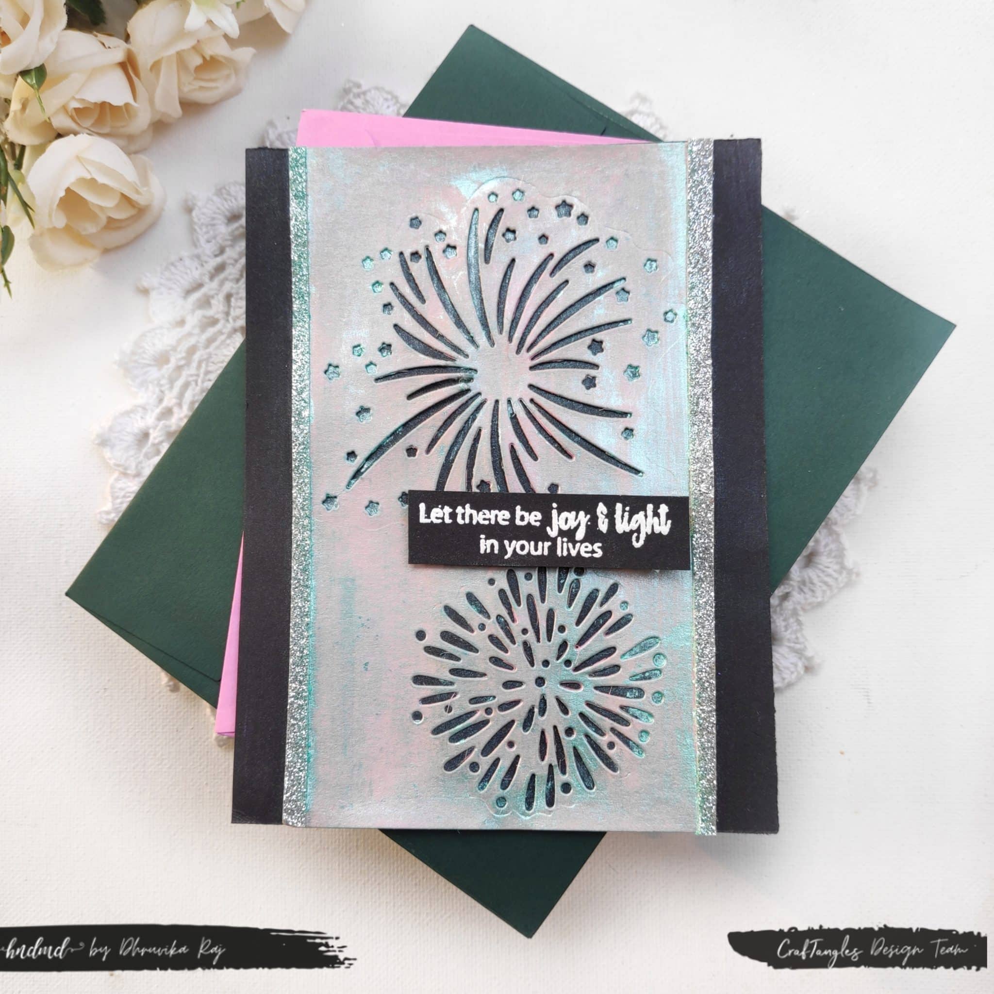 Bling It On: New Year Cards using Craftangles Metallic Mica Pigment Powders 4