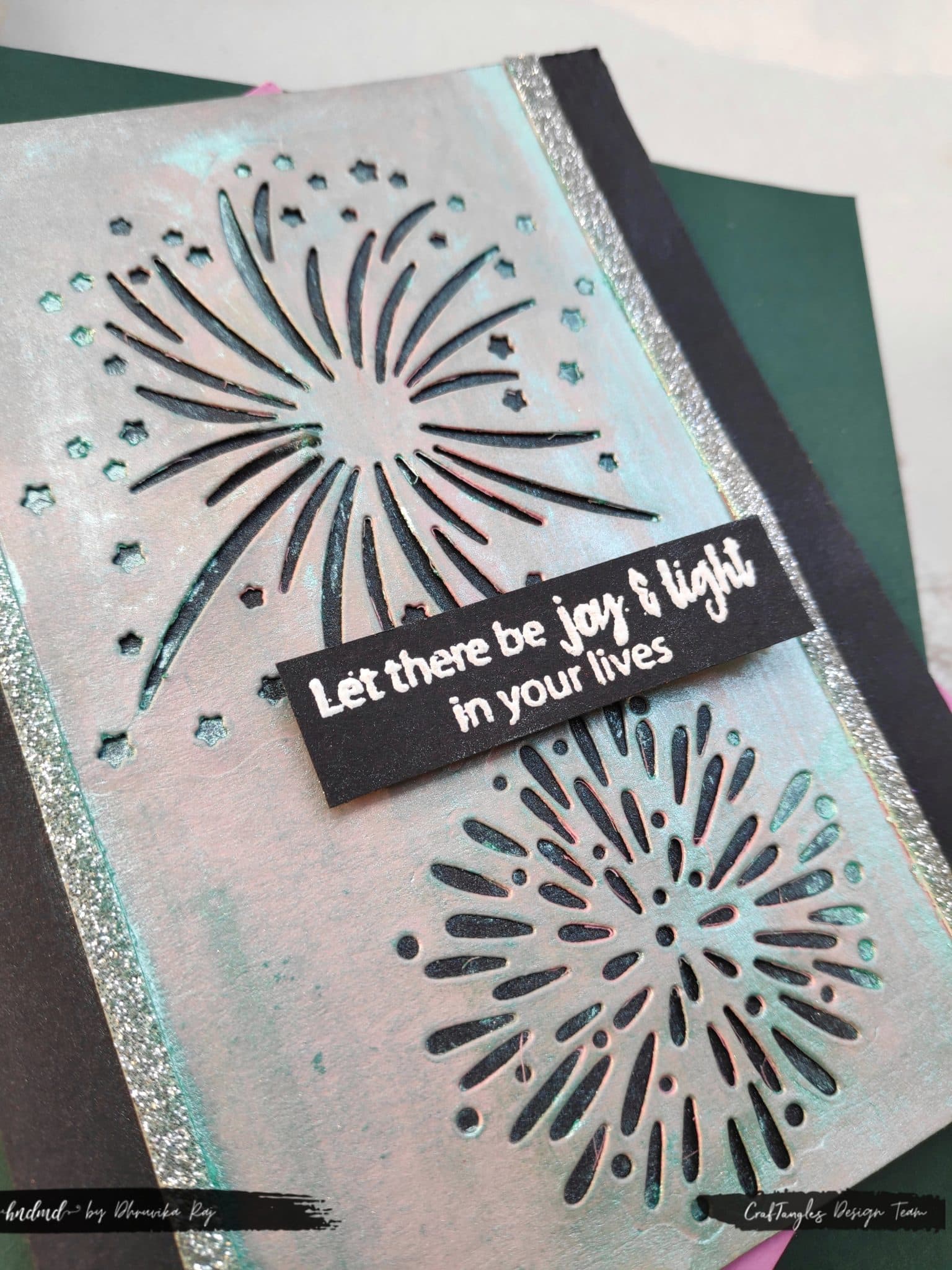 Bling It On: New Year Cards using Craftangles Metallic Mica Pigment Powders 5