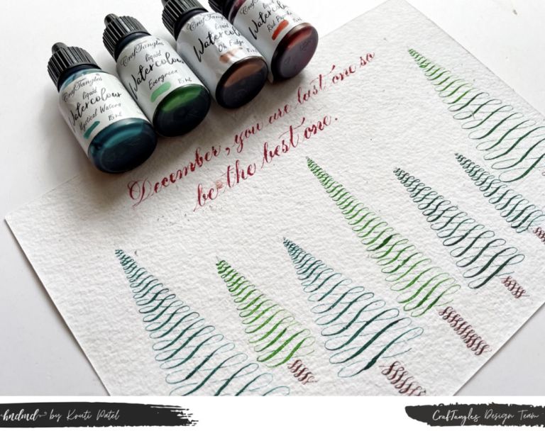 Stunning 'DECEMBER HUES' Calligraphy Tutorial 4 Stunning 'DECEMBER HUES' Calligraphy Tutorial 2