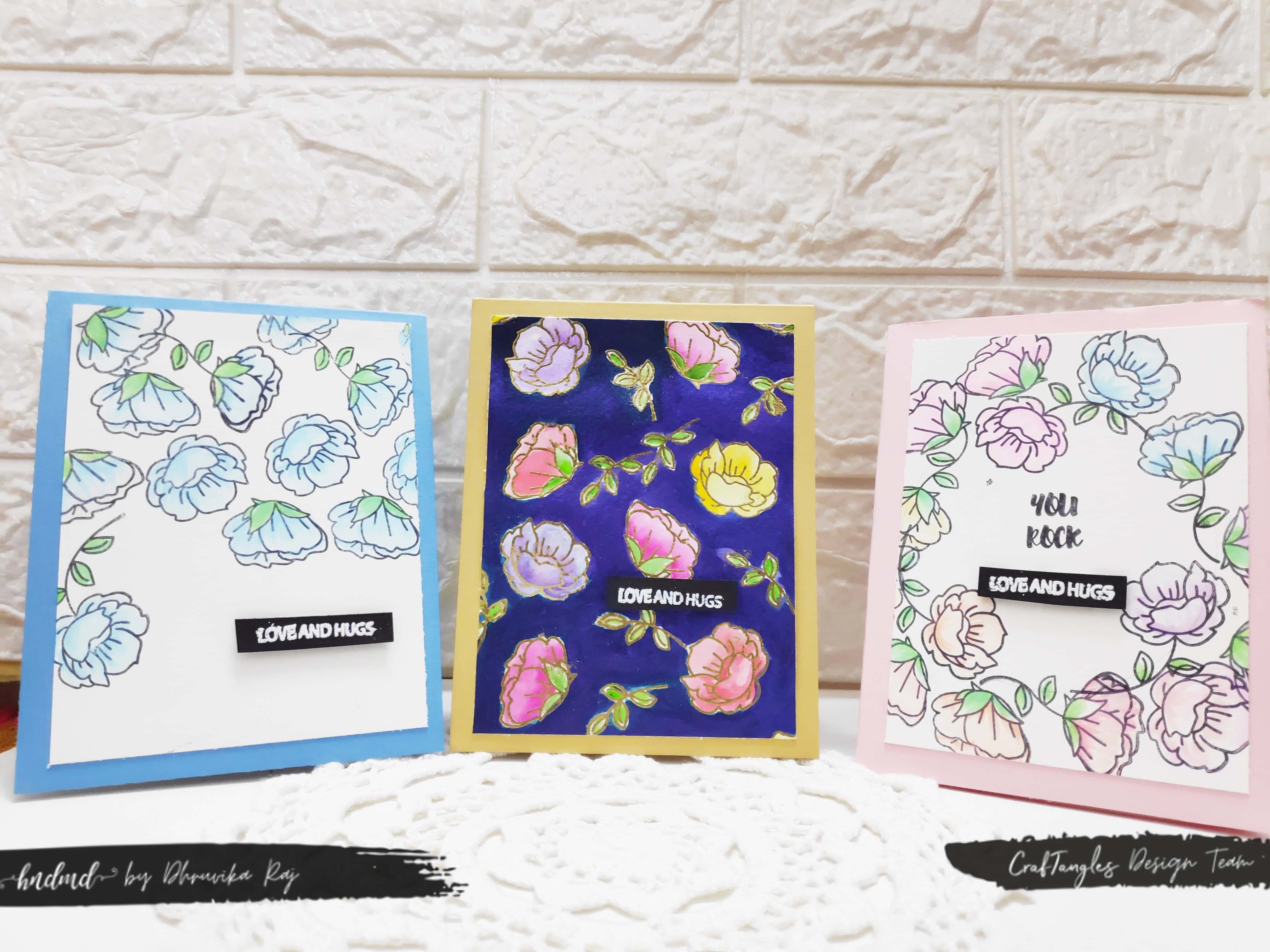 Beautiful 3 'Delicate Flower' Cards 2 Beautiful 3 'Delicate Flower' Cards 1