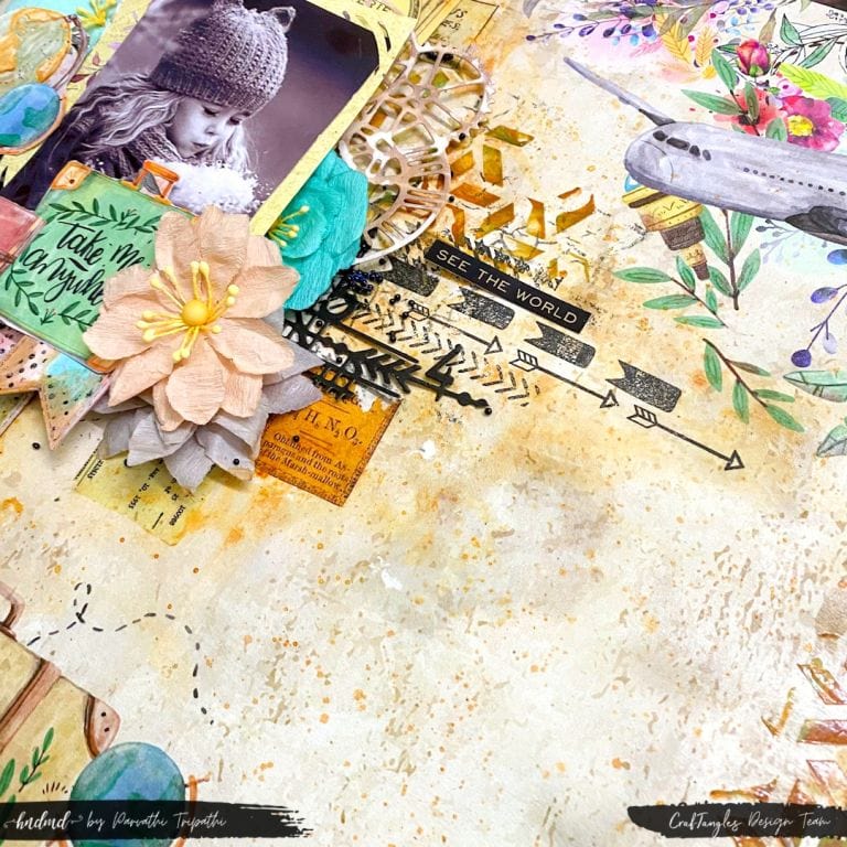 Take me Anywhere - A Wanderlust Vintage Mixed Media Layout 4 Take me Anywhere - A Wanderlust Vintage Mixed Media Layout 3